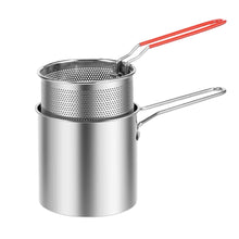 Small Deep Frying Pot With Strainer Basket (2 Pc Set)