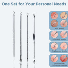 Blackhead Remover, 4-in-1 Stainless Steel Pimple Extractor Tool (1 Pc)