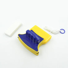 Window cleaner tool with dual sides, focusing on its use for both sides of glazed surfaces