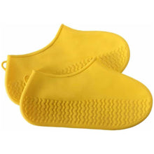 Non-Slip Silicone Rain Reusable Anti skid Waterproof Fordable Boot Shoe Cover (Extra Large Size (XL)/ 1 Pair / Yellow)