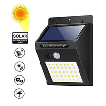 Black solar LED night light for home security.