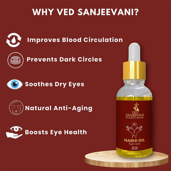 Ved Sanjeevani 100 Organic Ayurvedic Nabhi Oil For Eye Care (30ml  1 Pc)