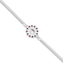 Sunflower Shape Rakhi With Silver Chain