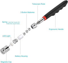 Telescopic Magnetic Pickup Tool with LED