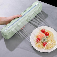 Magnetic Food Wrap Foil Portable Plastic Wrap Dispenser with Sliding Cutter