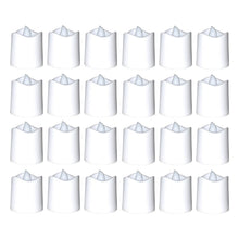 White LED tealight candles with a flickering effect