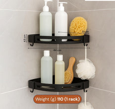 Aluminium Heavy Duty Self Adhesive Bathroom Corner Shelf (Pack of 1)