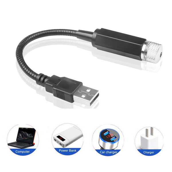 7290  Multipurpose Laser Light Light Galaxy Night Sky Ambiance Laser Micro Projector Atmosphere Ambient Roof Usb Light Car Ceiling Bedroom For Party (1 Pc)