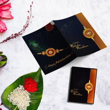 Rakhi Gift Set With 2 Designer Rakhis For Brother  Includes Choco Magic Pack Silver Coin Roli Chawal  Greeting Card
