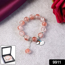 Elegant Crystal Beaded Charm Bracelet