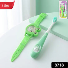 Kids Toothbrush And Cartoon Watch Toy Set