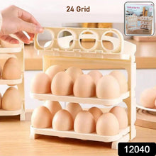 Plastic Foldable Egg Tray | 24 Grid Egg Storage Box (1 Pc)