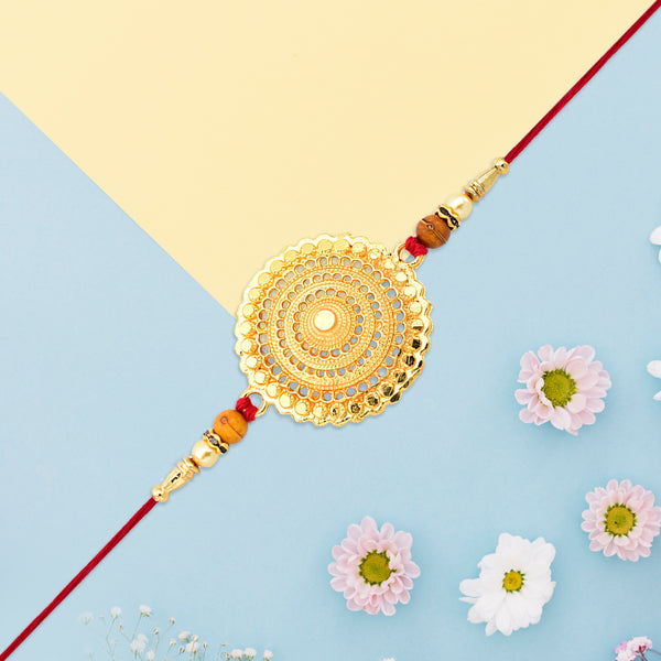 Golden Flower Rakhi