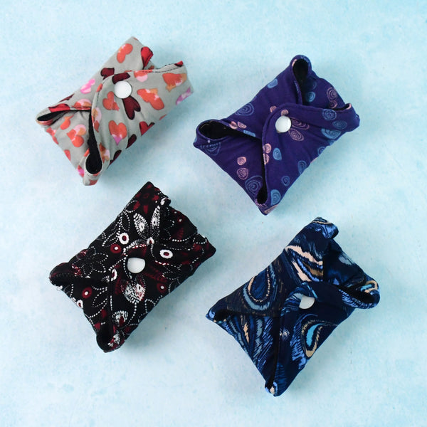 Reusable Cloth Sanitary Pads For Women (4 Pc  Set)