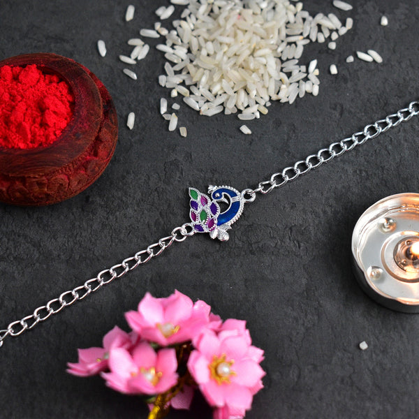 Traditional Peacock Design Rakhi