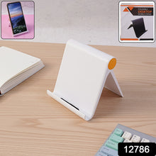Plastic Foldable Desktop Mobile Stand (1 Pc  White)