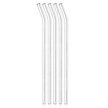 Plastic Reusable Glass Straws Clear Glass Drinking Straw 5pc